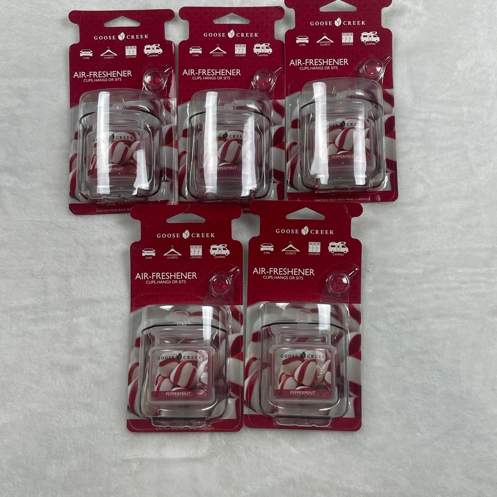 Goose Creek Peppermint Air Freshener Lot of 5 Car Closet Locker Hanging Clip